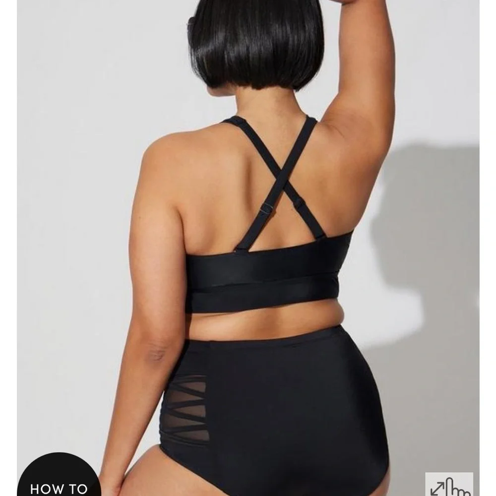New! Torrid sz 3 Lattice Swim Bathing Suit‎ Bottoms 3X